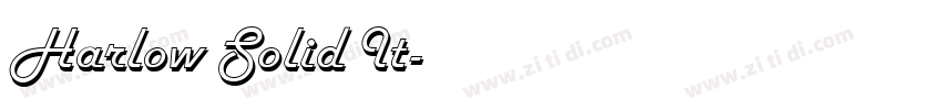 Harlow Solid It字体转换